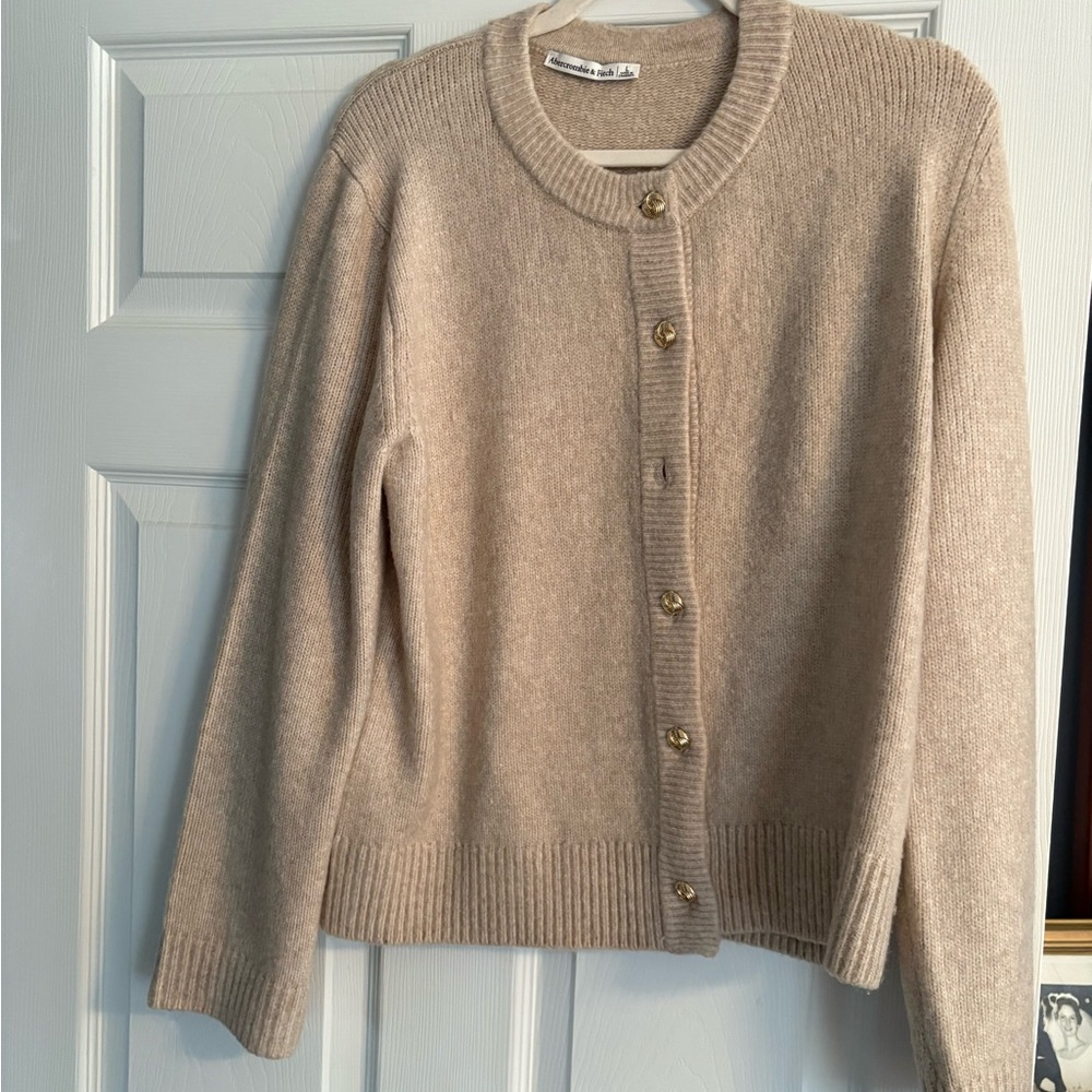 Abercrombie & Fitch Tan Cardigan Sweater